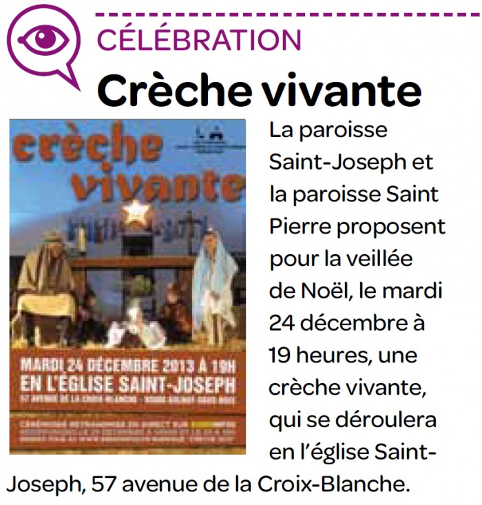 Article Oxygène - crèche 2013