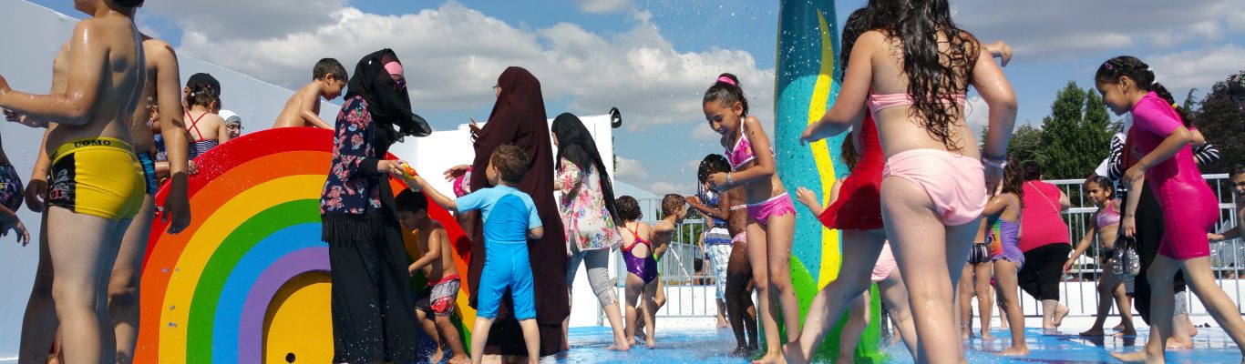 Les animations aquatiques ont pris place au Parc Ballanger depuis la mi-juillet. | © 93600INFOS.fr / Alexandre Conan