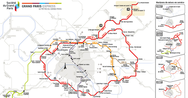 Le Grand Paris Express doit permettre de développer les transports inter-banlieues sans passer par la capitale. | (C) Société du Grand Paris